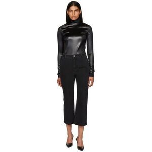 Altuzarra Dixon Black High Rise Straight Leg Cropped Jeans IT 42 US 10 NWT